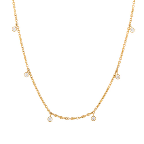 Diamond Rhea Yellow Gold Necklace