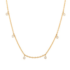 Diamond Rhea Yellow Gold Necklace