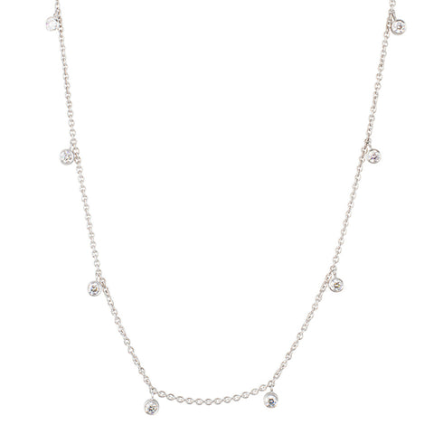 White & Grey Diamond Necklace