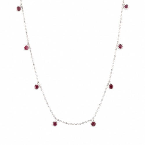 Ruby Rhea White Gold Necklace