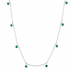 Emerald Rhea White Gold Necklace