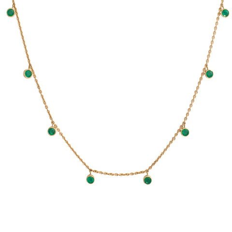 Emerald Rhea White Gold Necklace