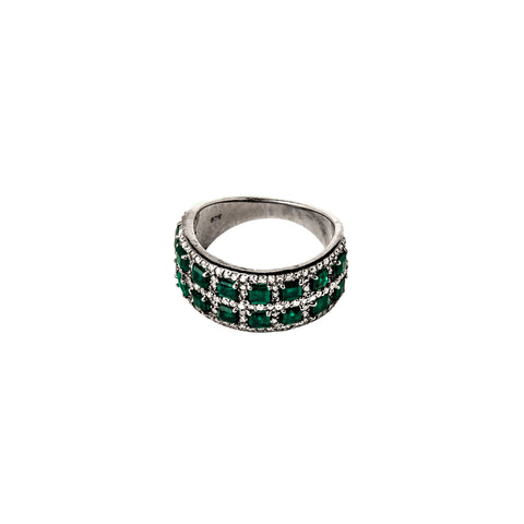 Kissing Emerald Ring