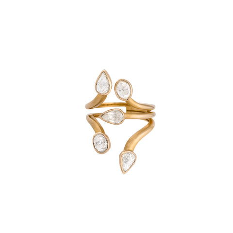 Diamond Oyster Treasure Ring