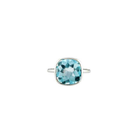 Shimmering Seascape Sapphire & Diamond Ring